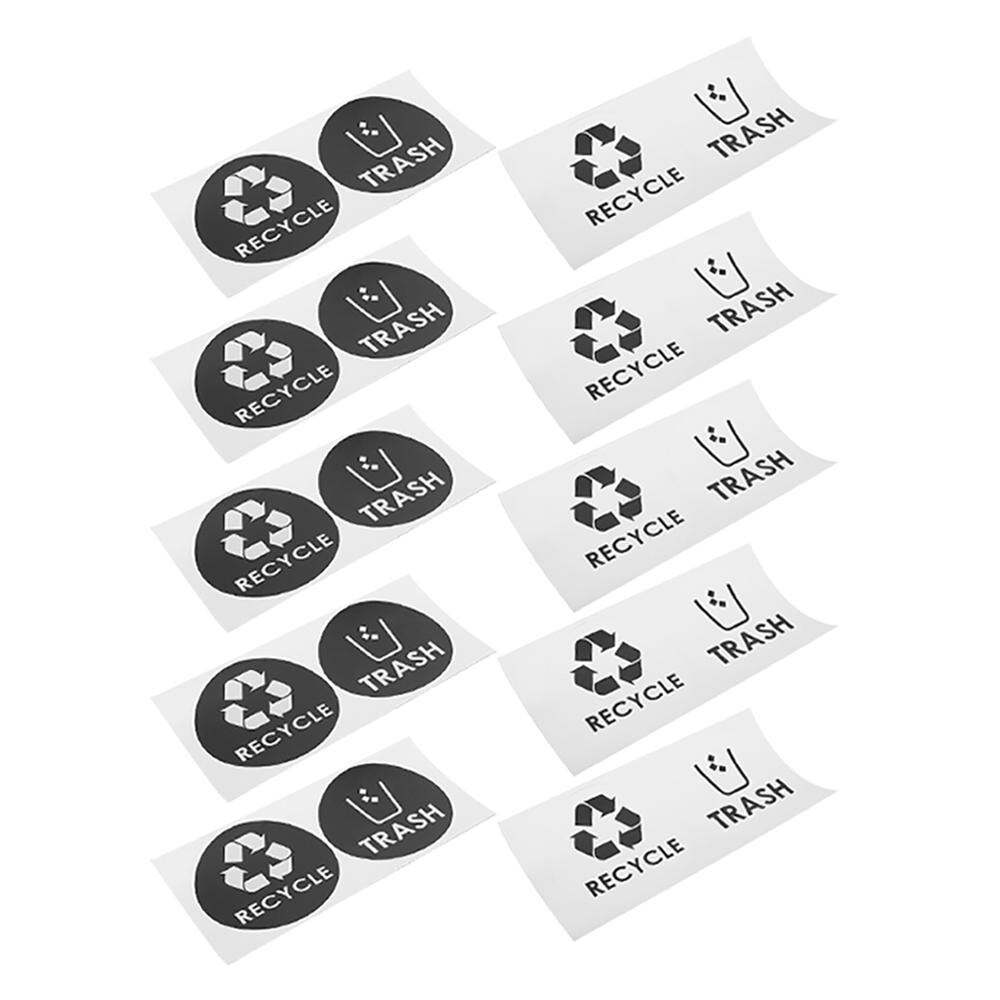 Environmental Japanese garden 20PCS/Set Round Recycle Trash Sticker Decal Garbage Waste Can Dustbin Label for Home Kitchen