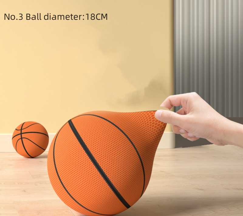 Indoor Silent Basketball Cloth Cover Soft And High Elastic Foam Mute Ball No Noise Sports Ball Density Ball Sports Games: WHITE