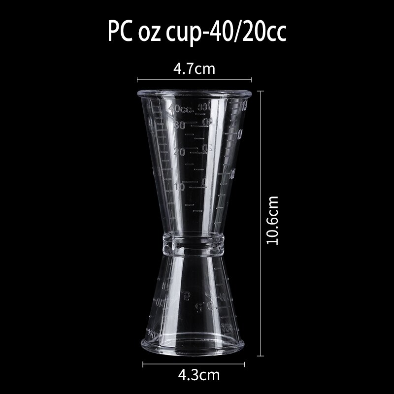 Taza medidora para coctelera, herramienta de cocina para Bar, vaso medidor de Alcohol y bebidas, 10/20ml o 20/40ml: Big
