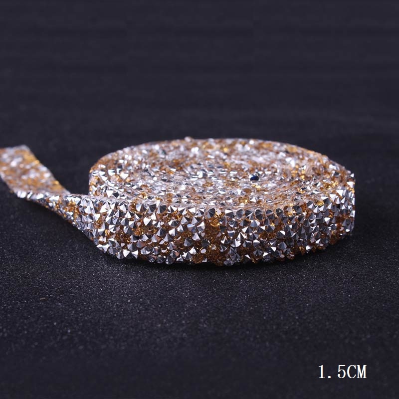 Goud En Zilver Rhinestone Trim Strass Fix Steentjes Glas Crystal Diamonds Voor Ambachten Steentjes Voor Kleding Diy Ketting