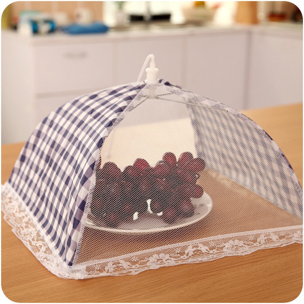 Kitchen Folded Food Cover Hygiene Grid Style Kitchen Food Dish Cover Kitchenware table Meal Cooking mesh food covers: 2