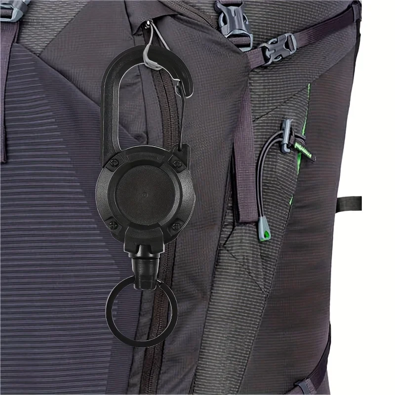 1/2/4 Uds soportes retráctiles extensibles llavero carretes de insignia Clip resistente con mosquetón llavero para hombres bolsas al aire libre