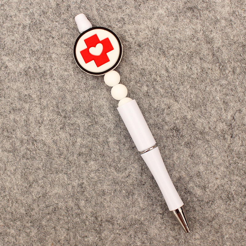 Dessin animé bricolage stylo à bille école hôpital étudiant infirmière stylo à bille: Gris clair