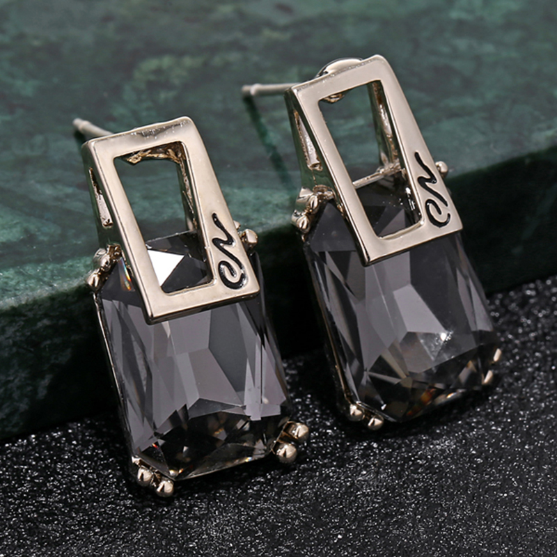 Boucles d'oreilles biscuits carrées exquises pour femmes, boucle d'oreille déclaration vintage, bijoux fantaisie, , , , 2024