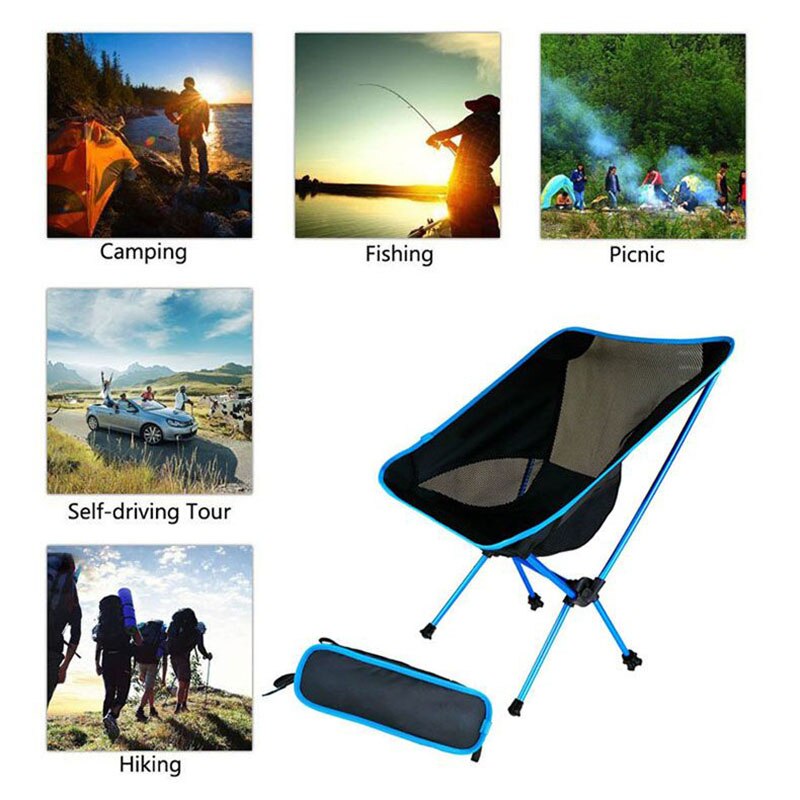 Ultralichte Vissen Klapstoel Draagbare al aire libre Vrije Tijd barbacoa Vissen Camping Klapstoel aluminio Strand Wandelstoel