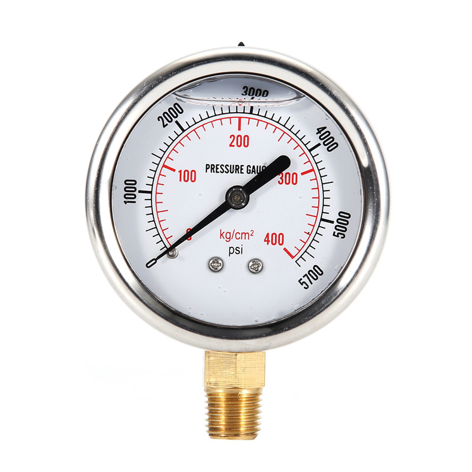 Fuel Pressure Gauge 0‑5700PSI Liquid Filled Pressure Gauge Hydraulic Liquid Filled Fuel Pressure Gauge 0‑5700 PSI US Thread: Default Title