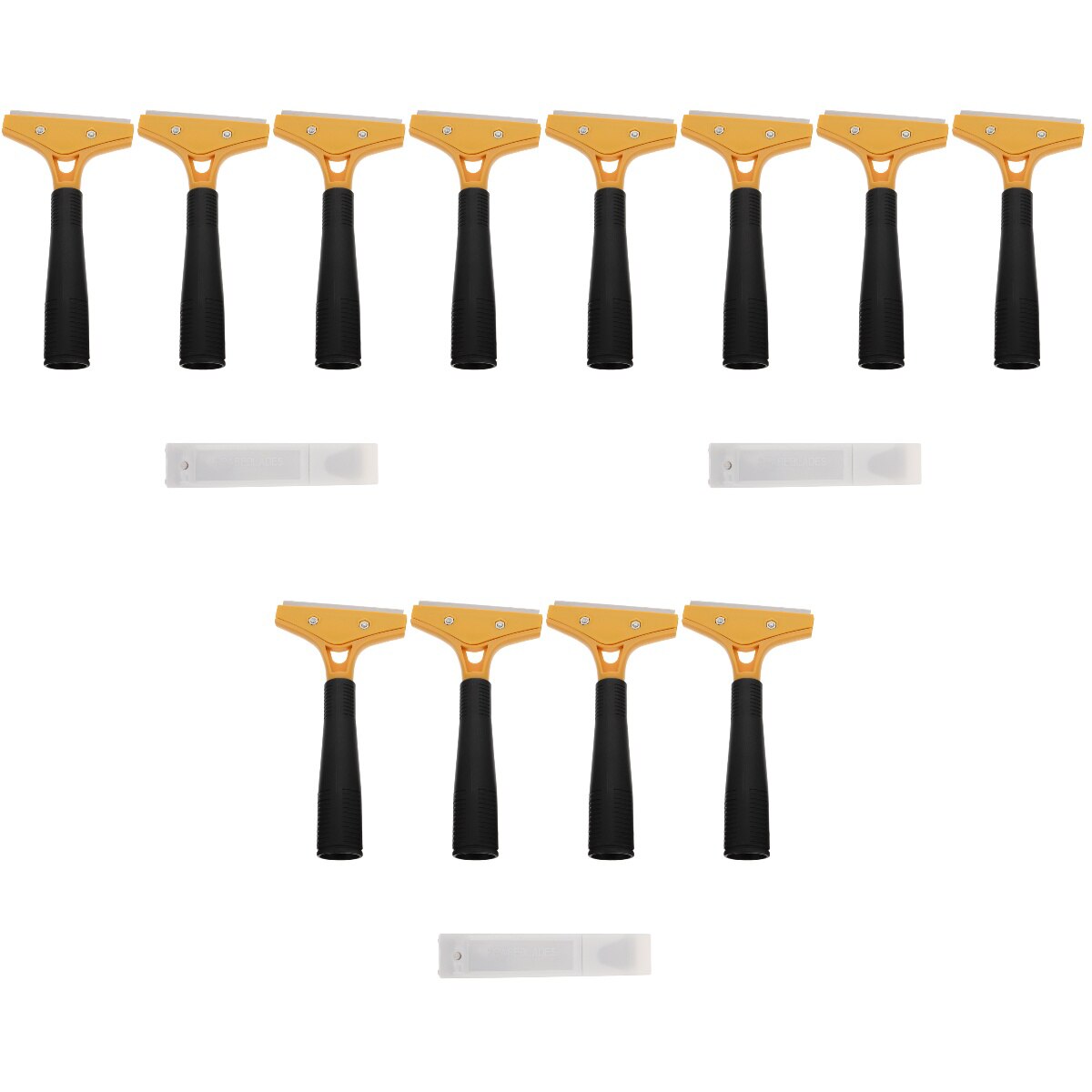12 pcs Tile Scrapers with 10 Blades Floor Wall Scraper Glass Glue Angle Scraper