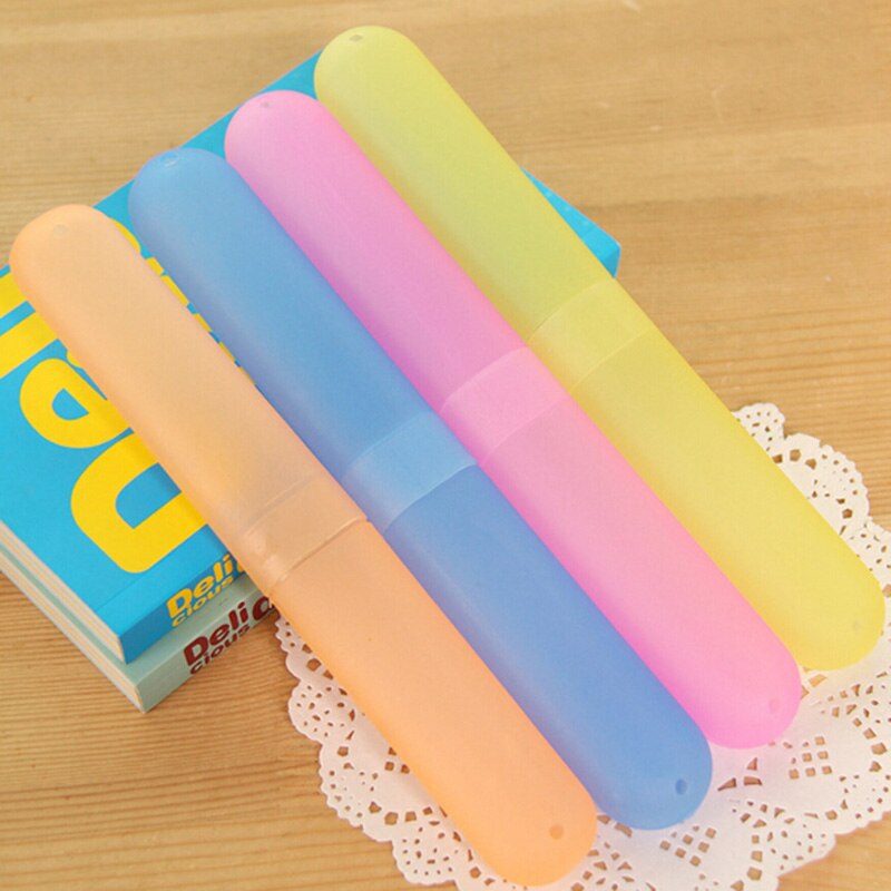 1Pcs Portable Travel Toothbrush Box Case Plastic Container for Toothbrush Holder Tube Plastic Cover Travel Accessories