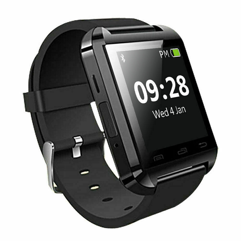 Bluetooth Slimme Horloge Telefoon Voor Android Samsung iPhone Man Vrouwen: Black