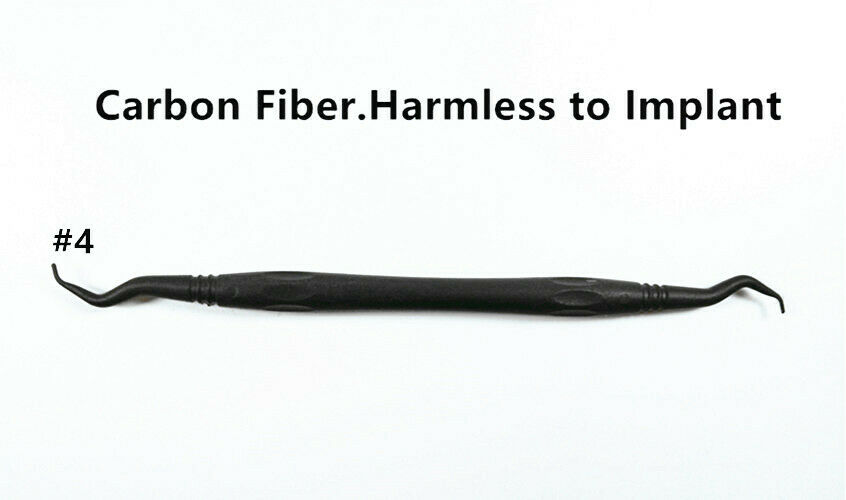 4pis/Lot Dental Carbon Fibre Implant Scaling Scaler Periodental Cleaner NoHarmTo Implants 134: NO.4 X4pcs