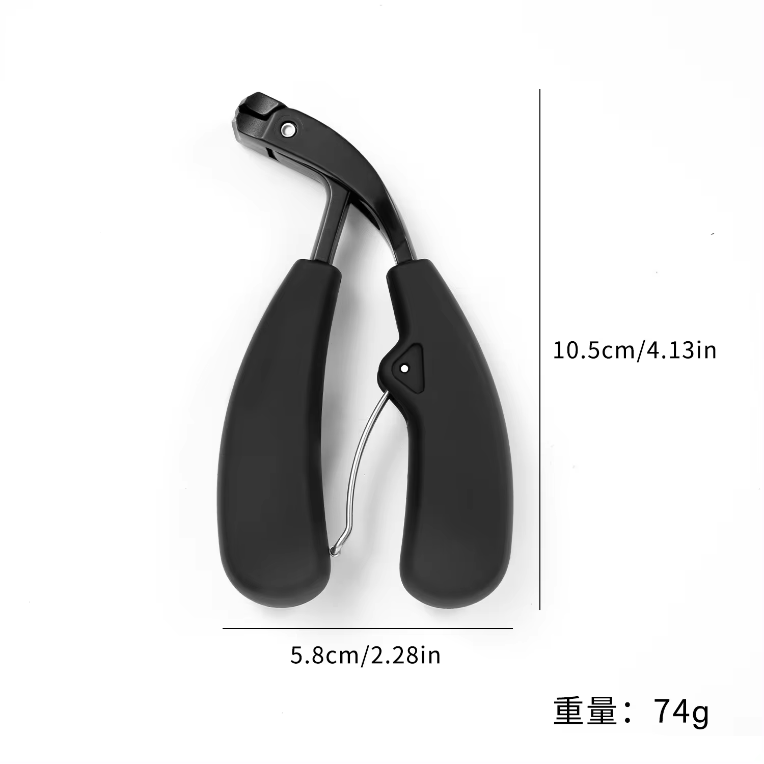Nagelschere aus Edelstahl mit gebogener Klinge – robust, spritzwassergeschützt, breite Backe für dicke Nägel, ergonomischer langer Griff: WHITE