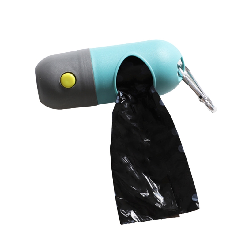 Porte-sacs à merde pour chien, organisateur avec lampe de poche Led, sacs à merde pour chien, distributeur pour laisse d&#39;animal de compagnie, comprend 1 rouleau de sacs à déchets