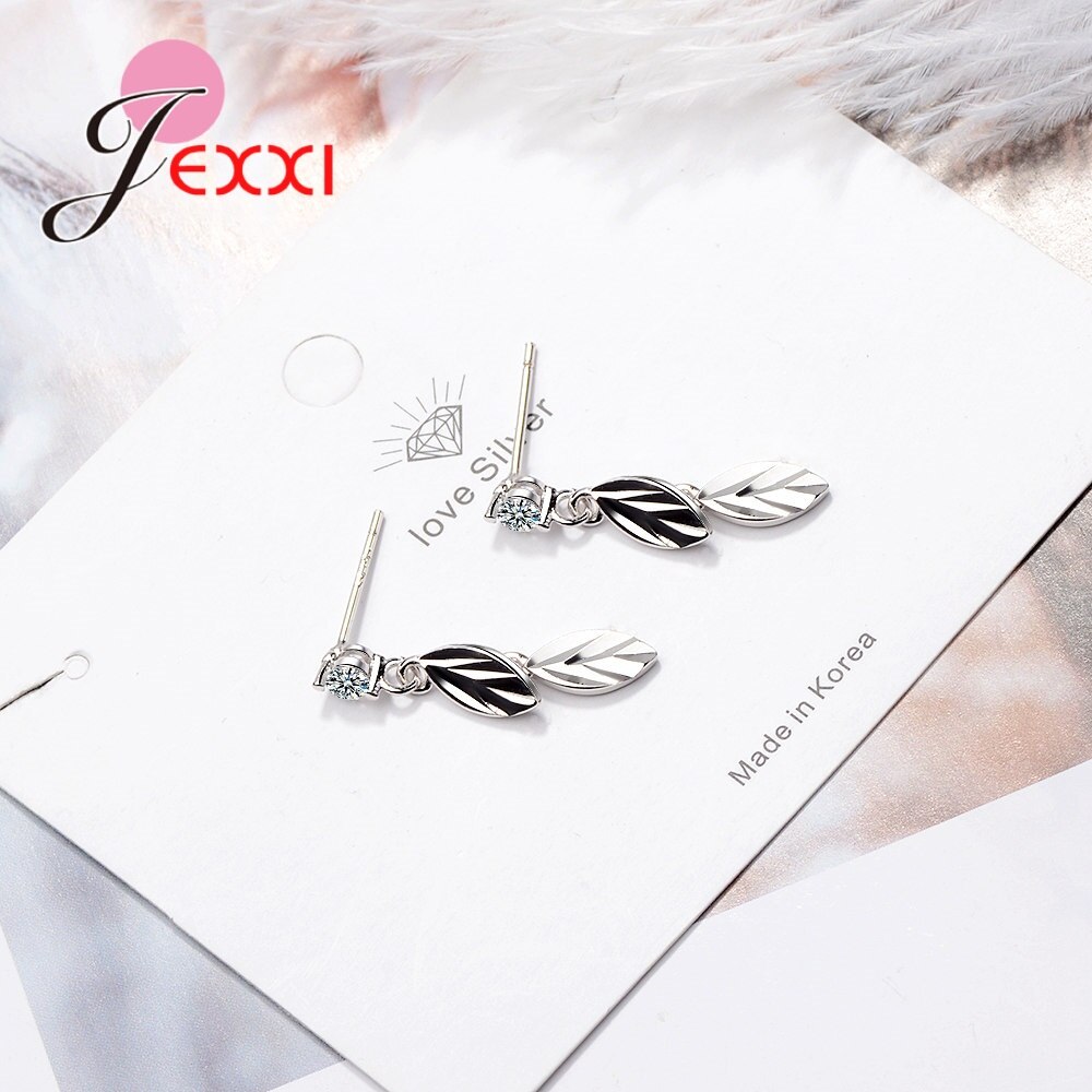 Grande Promozione Delle Donne/Della Signora di Stile Classico di Lasciare Orecchini A Pendaglio Per La Vendita 925 Sterling Silver Aggancio di Cerimonia Nuziale Dei Monili Del Partito
