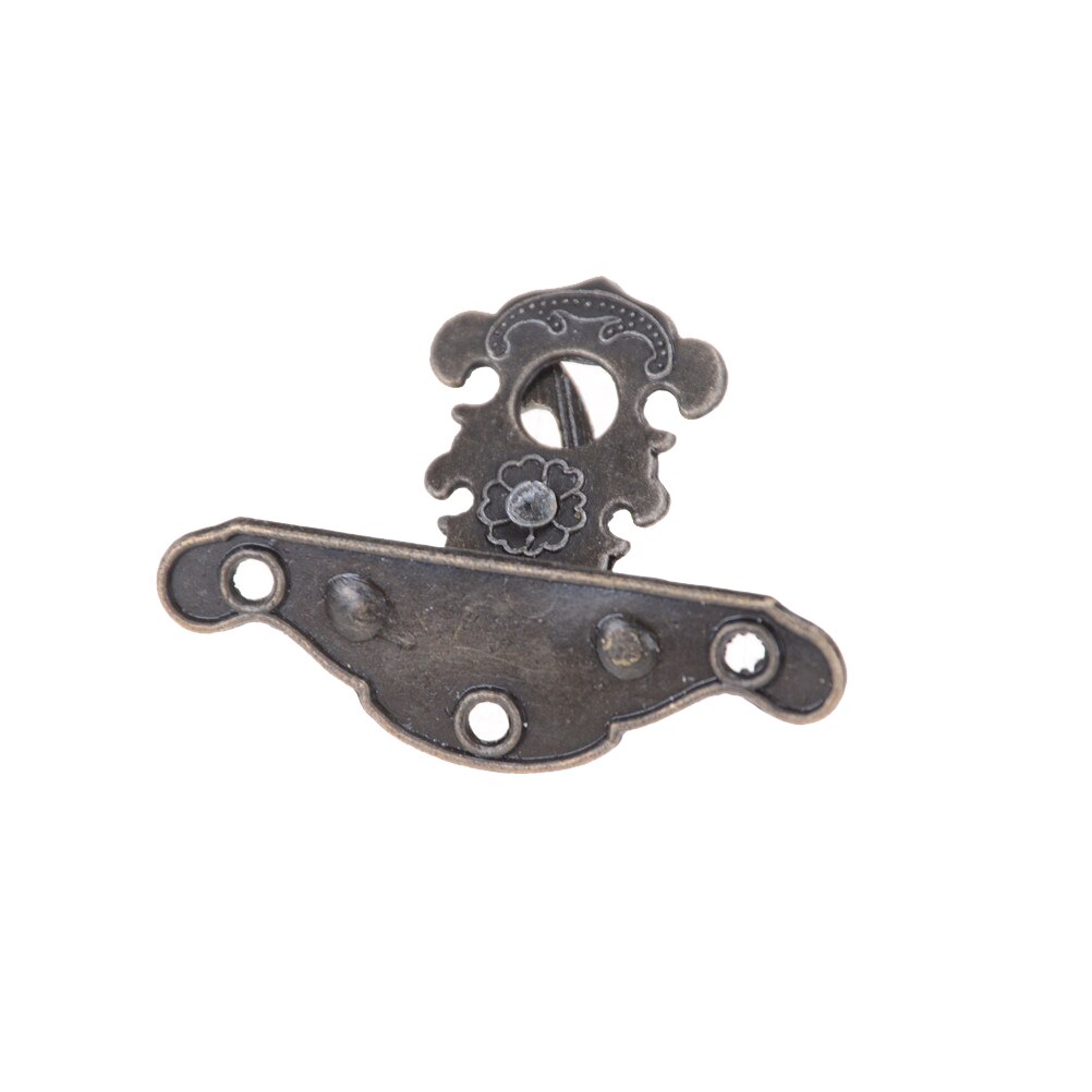 1Pc Antique Bronze Jewelry Wooden Box Hasps Drawer Latches Decorative Brass Suitcases Hasp Latch Buckle Clasp 38*28 mm