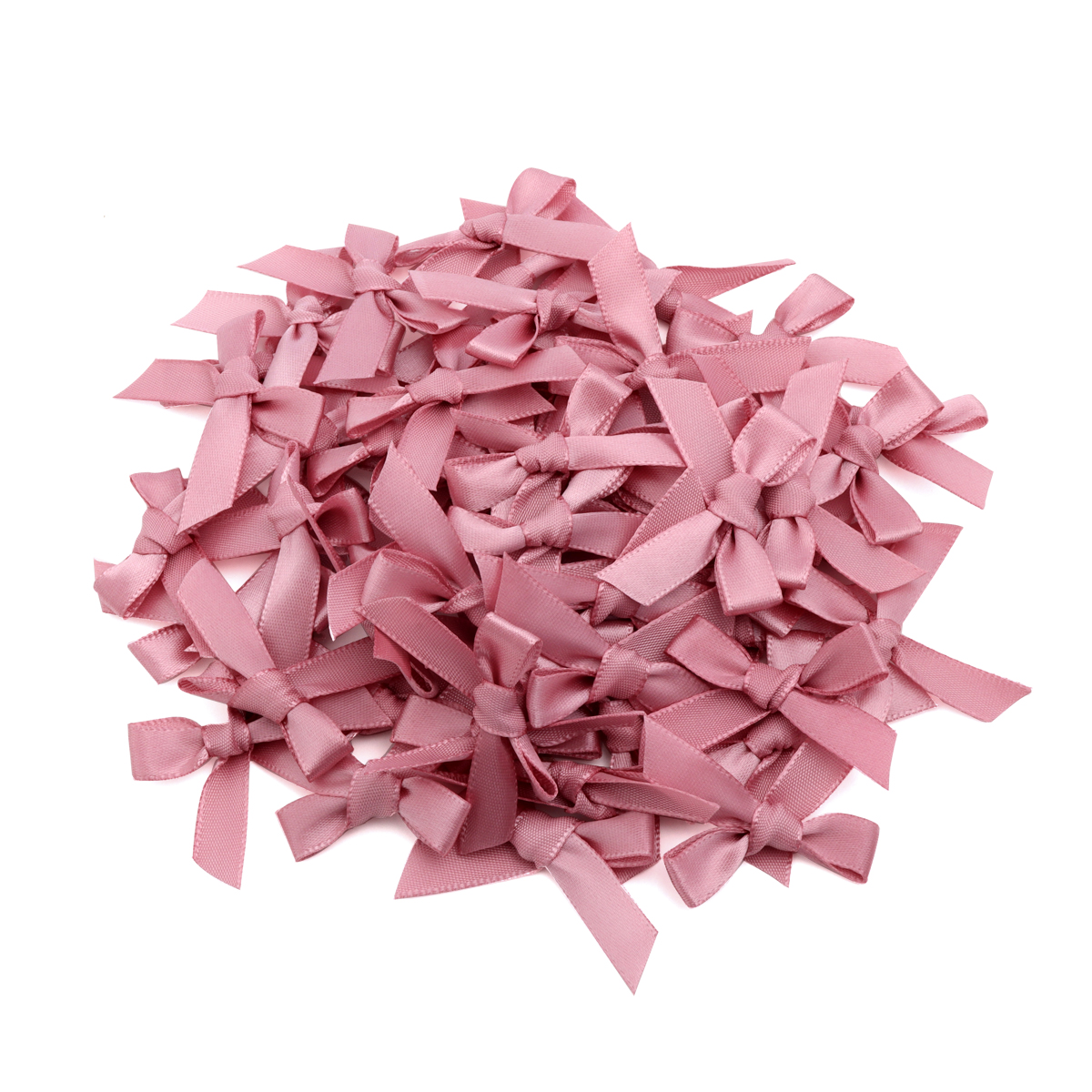 Nœuds de ruban rose frais 4x3.5cm, 50 pièces/lot, petite taille, nœud de ruban en Satin, décoration artisanale de fleurs, travail manuel, décoration de fête DIY: jaune clair