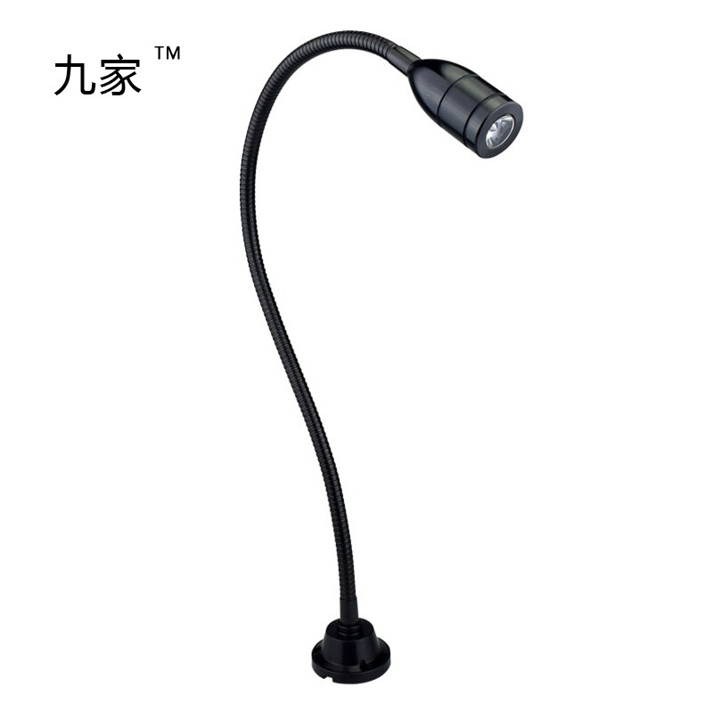 LED Micro Machine Werklamp Kleine Apparatuur Machine Licht Zwart Aluminium Schroef Vaste Zwanenhals lamp 1W 12 V/ 24V