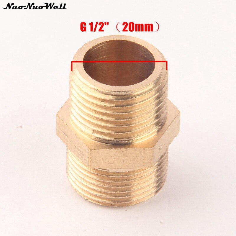 M22 Om G1/2 ''Buitendraad Koperen Rechte Koppeling Connectors Duurzaam Pure Messing Planten Irrigatie Waterslang Accessoires