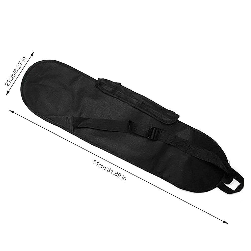 81x21cm Skateboard Shoulder Carrier Adjustable Strap With A Mesh Pouch Portable Skateboard Carry Bag