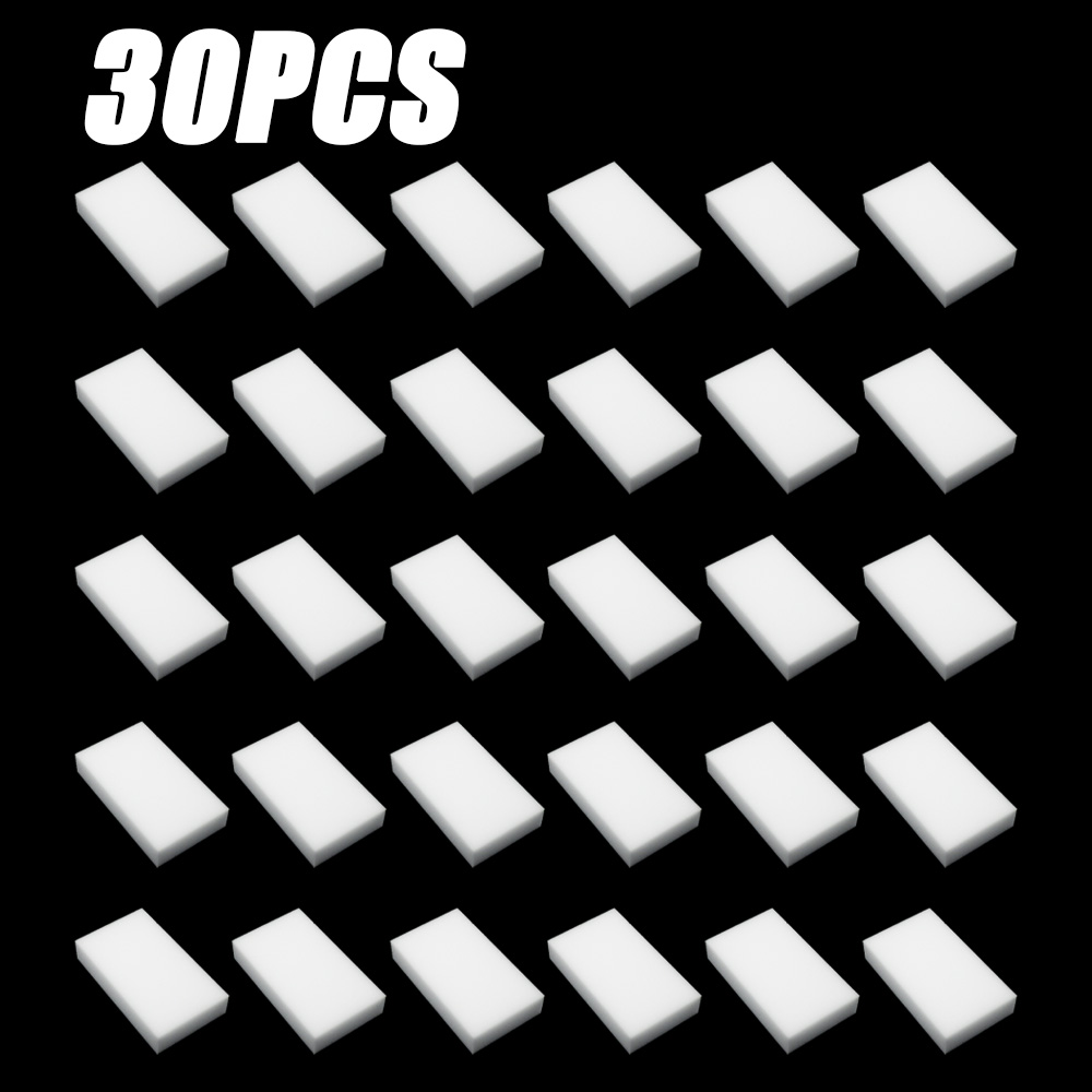 Esponja mágica de melamina, borrador de 10x6x2cm, esponjas de limpieza blancas, limpiador para accesorios de cocina y baño, 10/20/30/100 Uds.: Multicolor