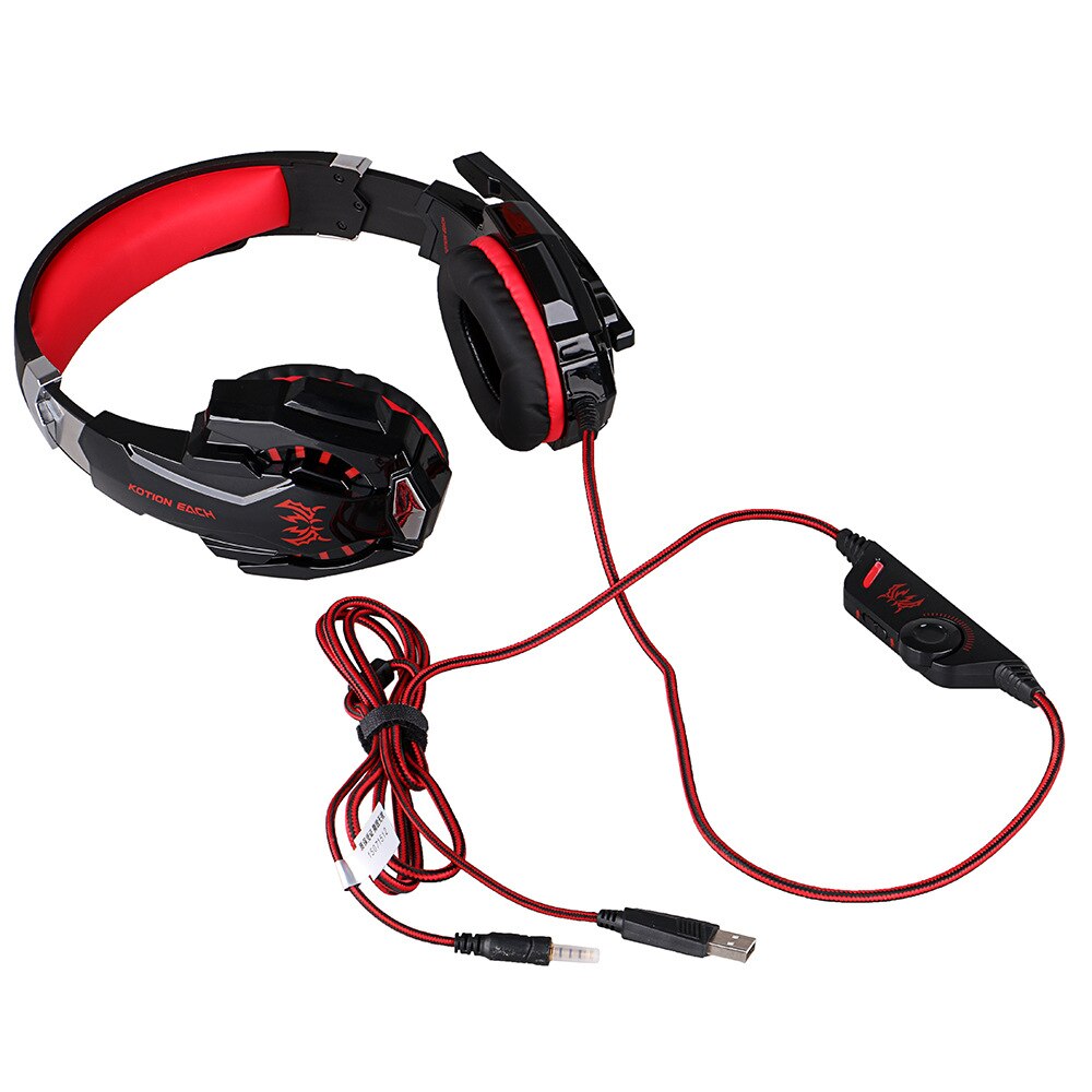 Best KOTION EACH G9000 3.5mm Game Gaming Headphone Headset Earphone With Mic LED Light For Laptop Tablet / PS4 / Mobile Phones