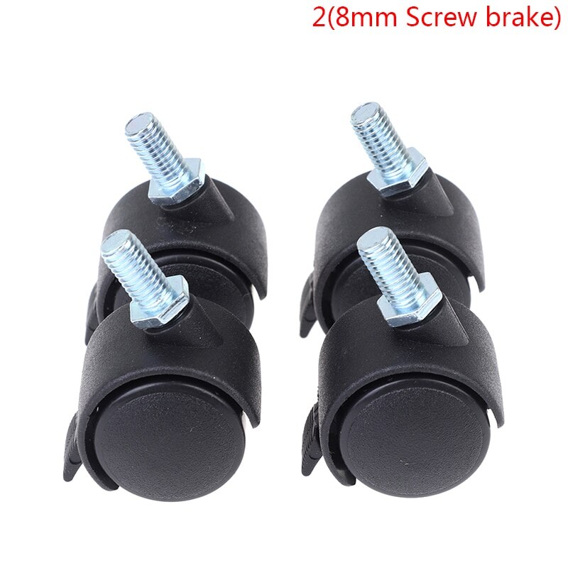 4Stck 30mm Universal- Stuhl Rad Bürostuhl Rollen Stuhl Räder Möbel Rollen schwenken Rollen Bremse Rad Ersatz Teile: A2