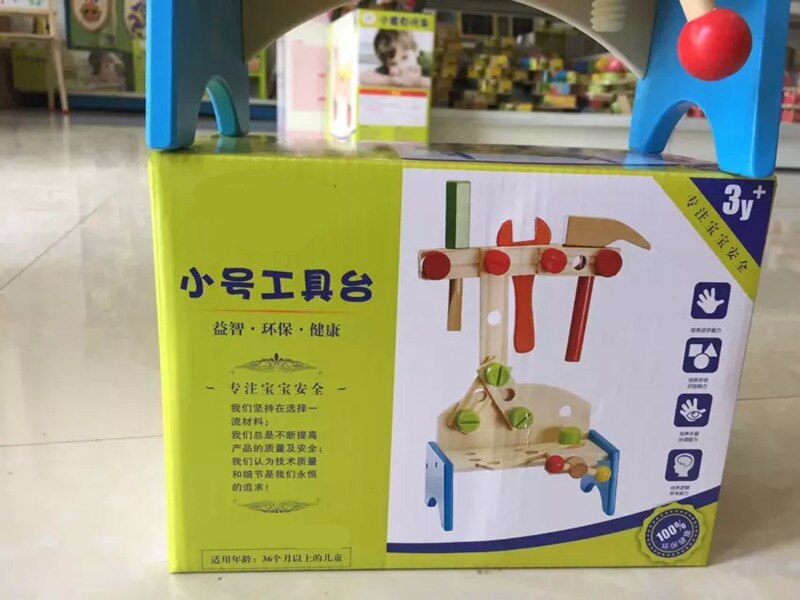 Neue holzspielzeug Mini woking werkzeuge tisch holz blöcke baby pädagogisches spielzeug baby spielzeug Freies