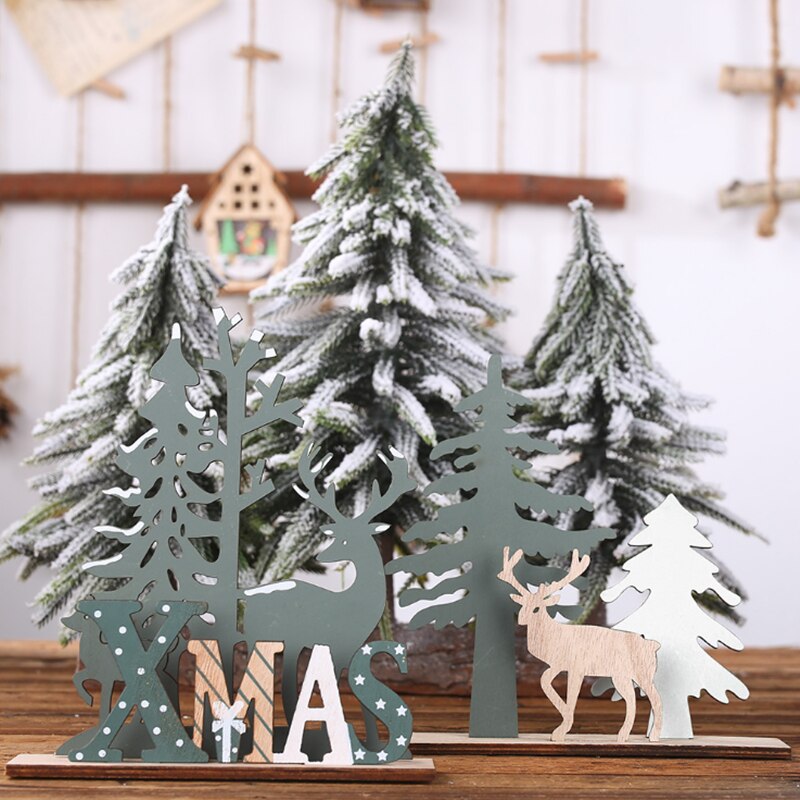 neue Weihnachten Holz Dekoration Anhänger Elch Weihnachten Baum Ornament Neue Jahr Weihnachten für Kinder