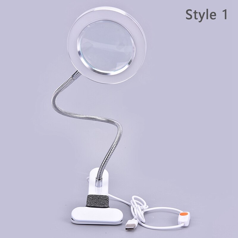 Lampe LED de broderie de beauté, prise USB, petit bureau, lumière de Table, lumière chaude, Protection des yeux, Loupe, tatouage, Nail Art, 1 pièce: 1