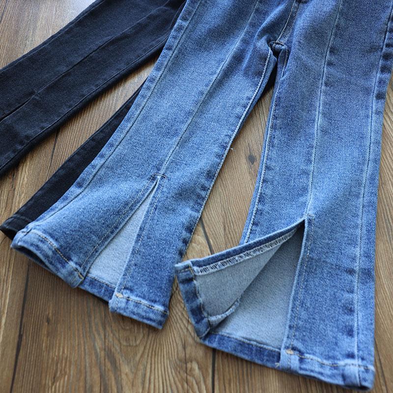 Pantalon en jean évasé pour fille, pantalon en Denim, printemps-automne 2022