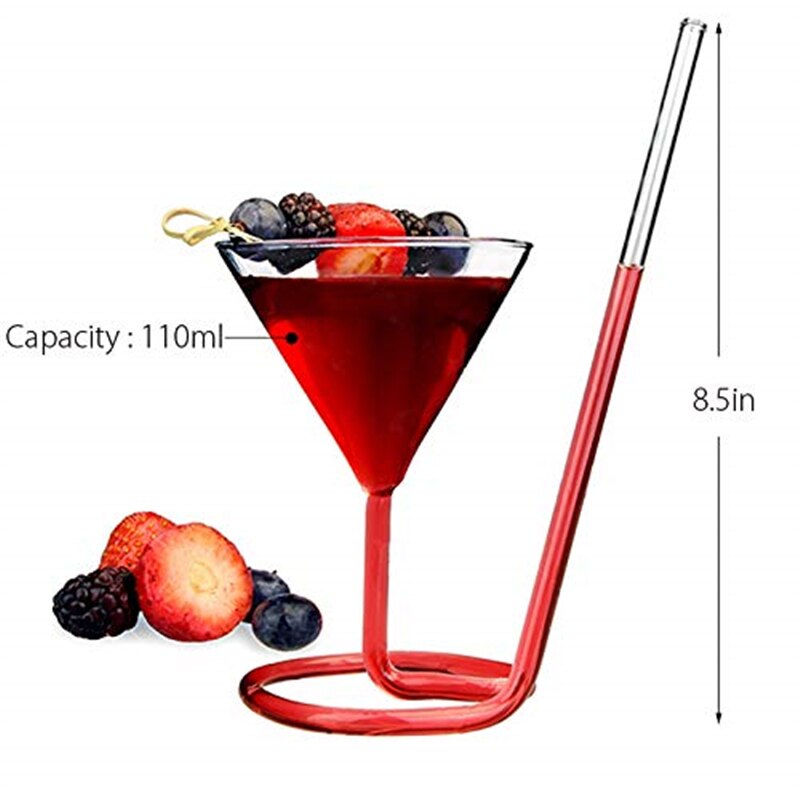 110ml skruer spiral halm molekylære cocktail glass bar fest vin gjennomsiktig glass martini champagne glass vinglass