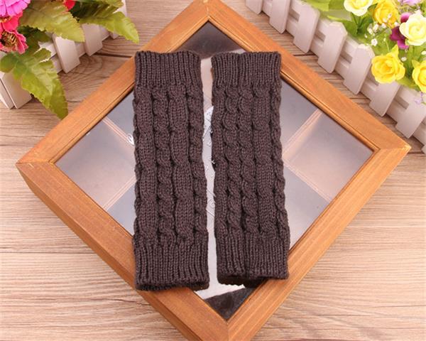 Vrouwen Warme Zachte Handschoenen Dame Winter Herfst Arm Warmer Twist Lange Vingerloze Knit Mitten Praktische Casual Handschoenen: DH