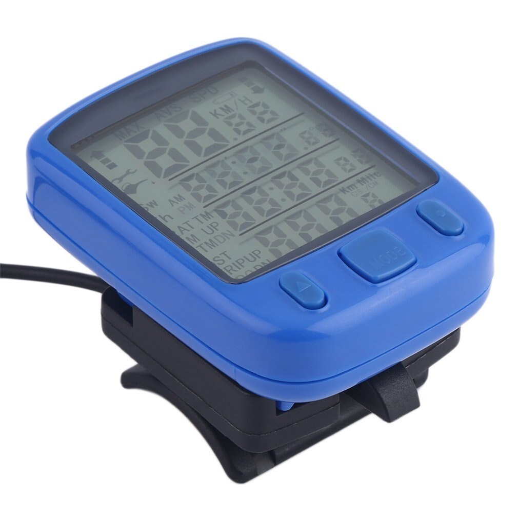 Cycle Bicycle Bike LCD Computer Odometer Speedometer With Backlight Monitor Bikes' Speed Distance And Riding Time
