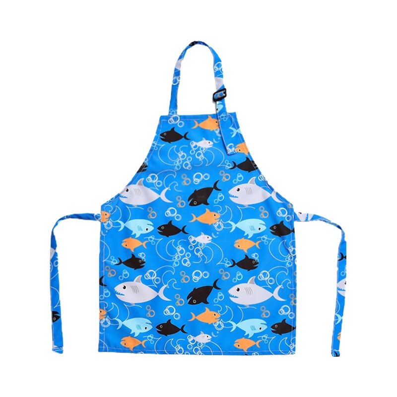 Delantal de algodón ajustable para niños y niñas, delantales bonitos para artistas, Chef, cocina para hornear, para Padres: D