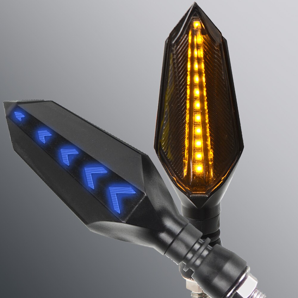 Para BMW YAMAHA XMAX 300 XMAX300 , LED de la motocicleta de la señal Moto indicador intermitente luz DC 12V ámbar intermitente lámpara: yellow - blue