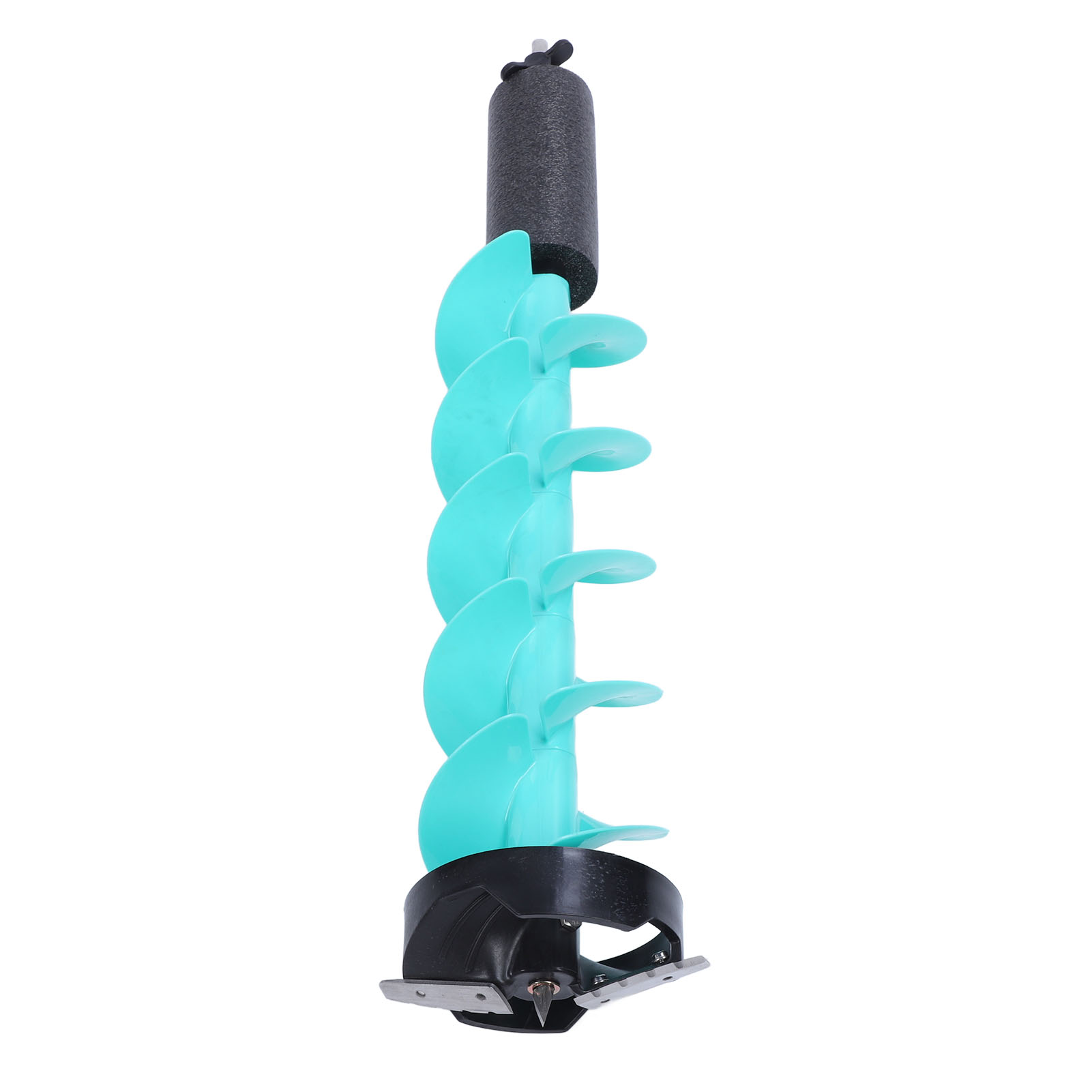Ice Fishing Auger Electric Drill Nylon Floating Auger with 2 Blades and Locating Device 6 Inch Rotating Diameter