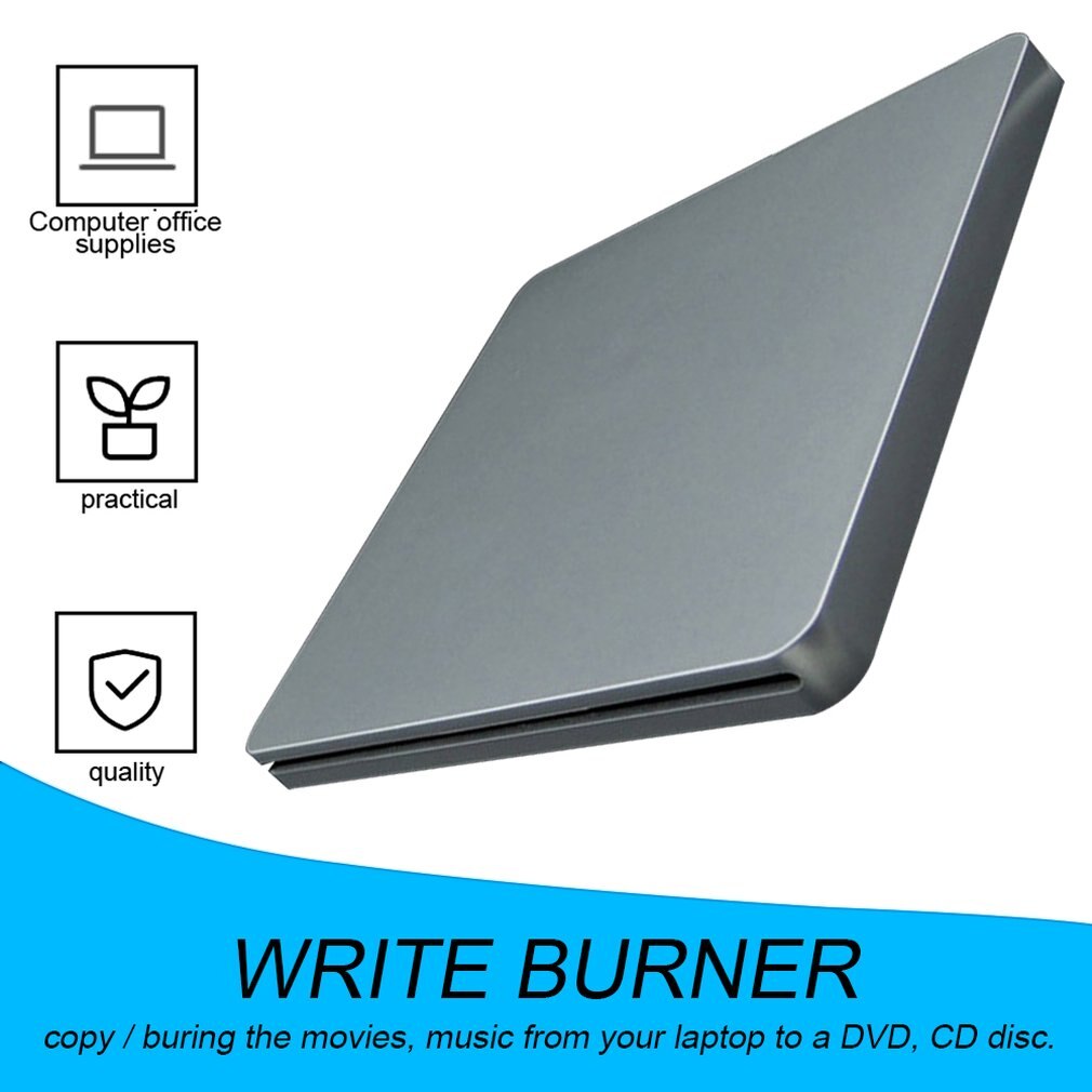 DVD-RW Laptop Externe Dvd Brander Drives Box Behuizing Case Zuignap Super Slim Usb 2.0 Slot Dvd Portatil Drive Blu Ray