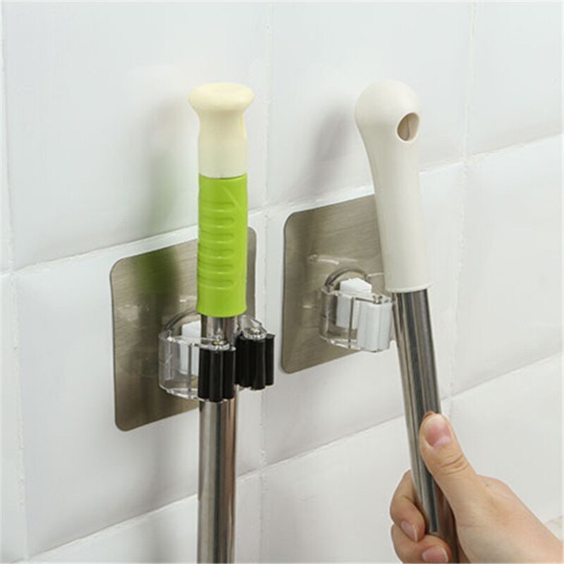Uchwyt ścienny wycierać spinacz brushroom uchwyt samoprzylepny Organizer stojak wieszak kuchnia łazienka przechowywanie silny bezszwowy haki