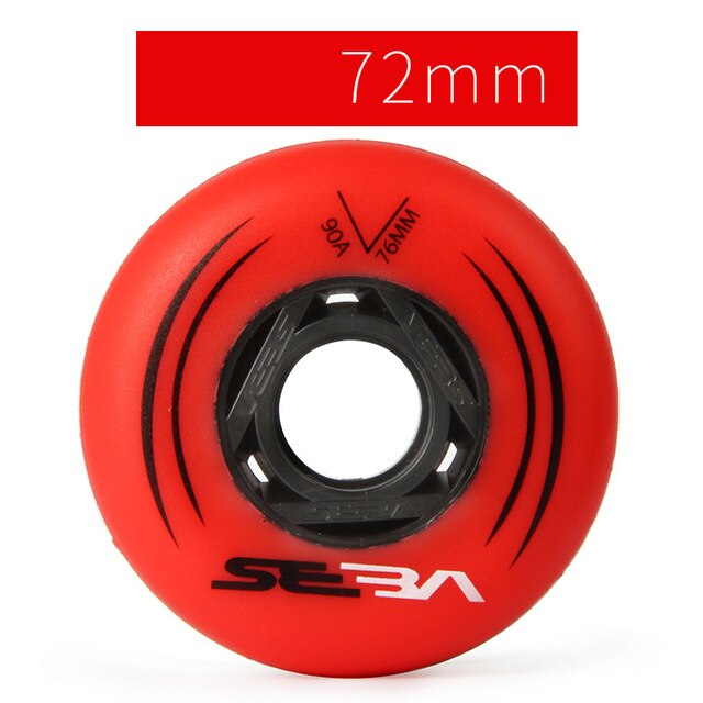 100%  originale seba inline skate hjul 85a til slalom og 90a til glidende rulleskøjtehjul 72 76 80mm 8 stk/sæt patines dæk: Rød 72mm 90a