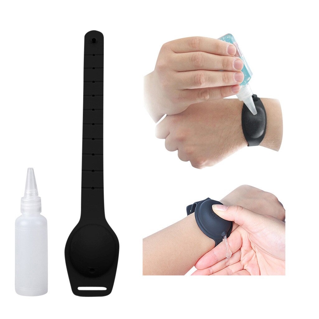 7 Colors Wristband Hand Dispenser Wearable Hand Sanitizer Dispenser Pumps Disinfectant Wristbands Hand Band Wrist Wash Hand Gel