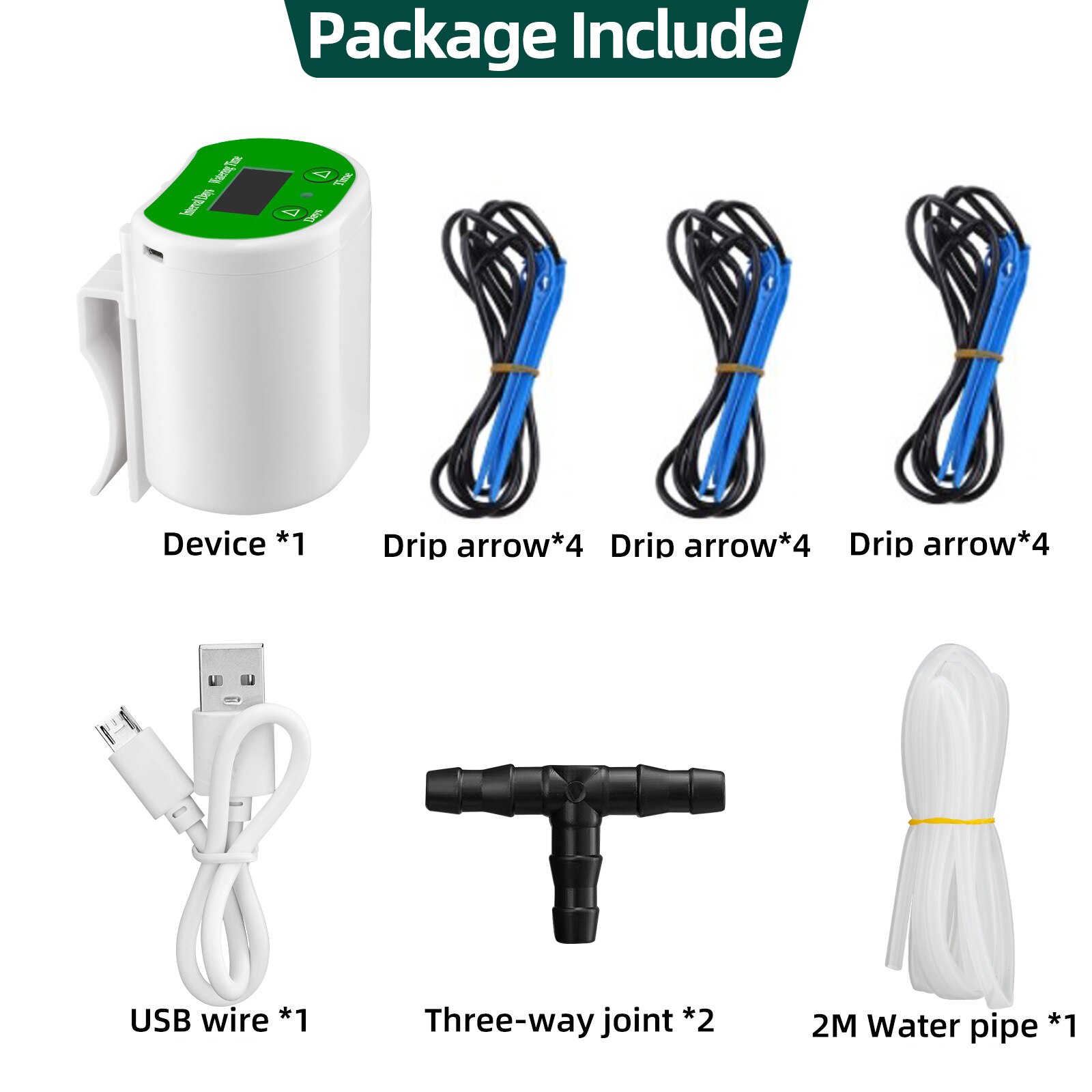 12/8/4/2 Head Pump Timer System Indoor Automatic Watering Pump Controller Flowers Plants Home Sprinkler Drip Irrigation Device: JH12