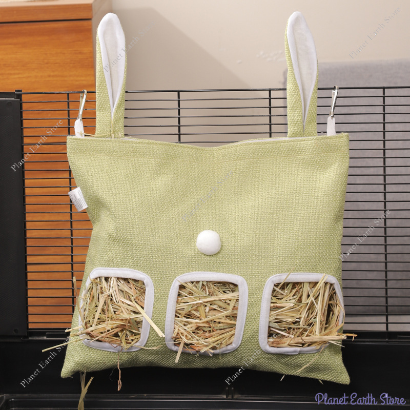2/3 Gaten Opknoping Hooizak voor Bunny Cavia Kleine Dieren Feeder Konijn Voedsel Dispensers Tas Huisdier Voeden Tas Rack Kooi Gereedschap