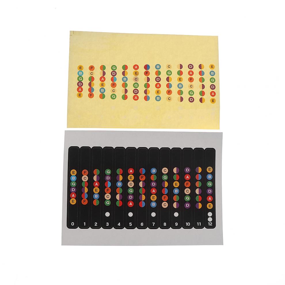 Waterproof Universal Guitar Fretboard Stickers Notes Labels Fingerboard Fret Stickers Markers