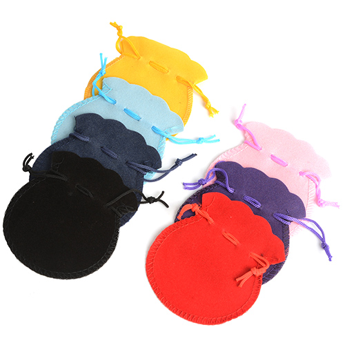 100pcs 7*8cm 9*12cm Velvet Bags Drawstring Pouch Calabash Jewelry Packing Bags Wedding Xmas Party Bags cadeau sachet bonbon: random 5-8 colors / 7x8cm