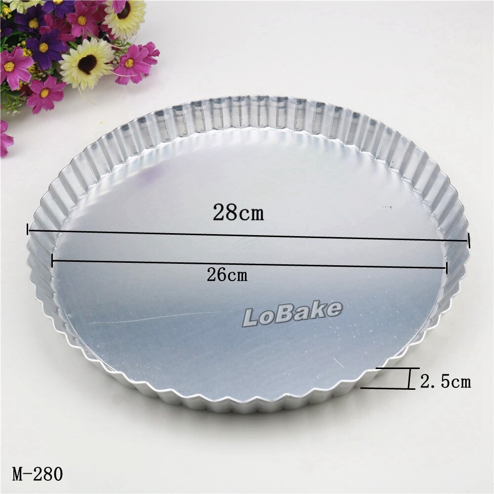 Molde de aluminio anodizado para tarta de pizza, bandeja de aluminio para hacer tortitas, pan, pizza, pan, tarta de queso, 11 pulgadas, 28cm