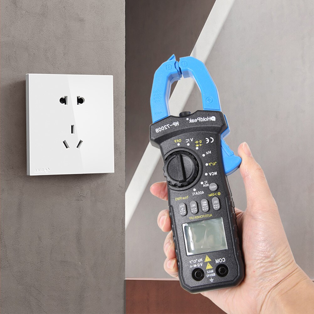 HP7200B Digital Clamp Meters Multimeter 6000 Counts Auto Range Current Voltage Capacitor Temperature Tester