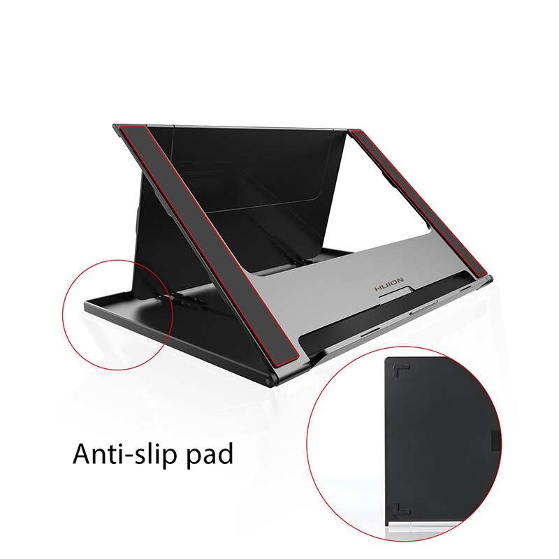 Huion-Soporte plegable ST-200 para monitor gráfico, plataforma de ángulo múltiple ajustable de metal para pantalla de 15.6 pulgadas