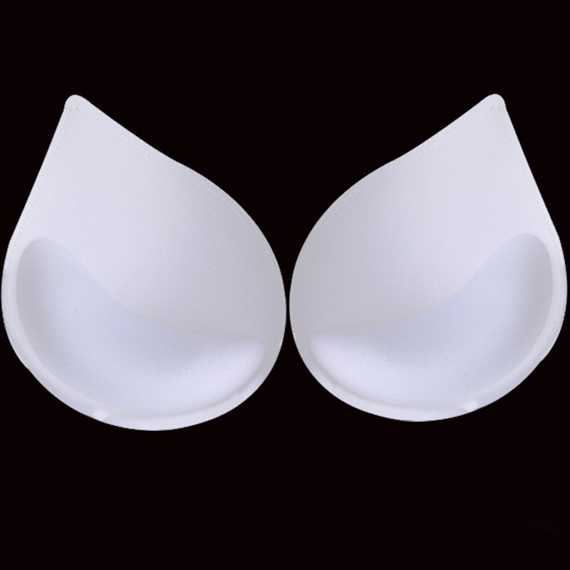 2 pares de almohadillas para sujetador de realce de inserción triangular/redonda, potenciador extraíble, almohadillas para sujetador para mujer, esponja de espuma suave, traje de baño, almohadillas para Bikini