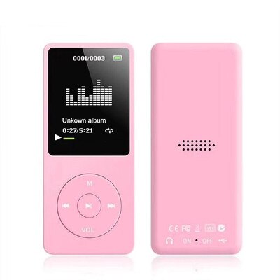 MP3 Muziek Spelers Lossless Geluid Muziekspeler Draagbare MP3 Speler FM Radio Video Games Movie Walkman ultra-dunne MP3: Roze / 4GB