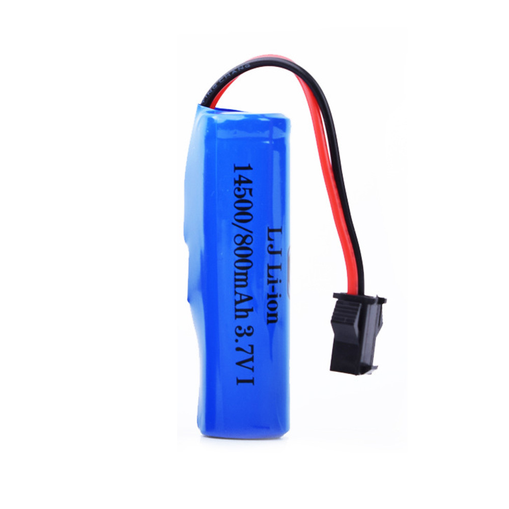 Batería Lipo de 3,7 V y 800mah, enchufe de 14500 SM-2P con cargador para C2 D828 RC, accesorio de juguete para coche acrobático, batería RC de de 3,7 V