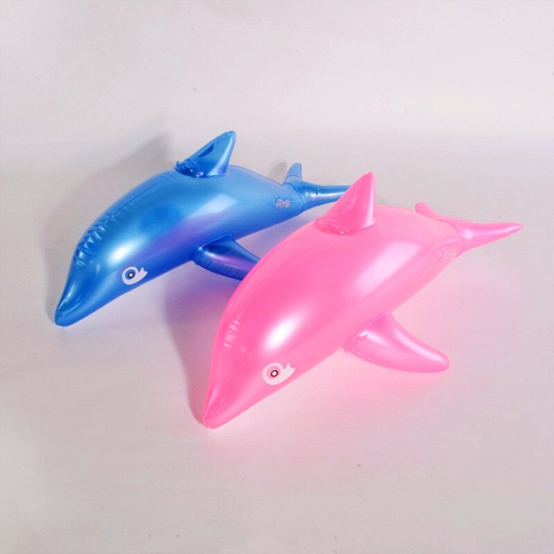 1 PC Simulation Cute PVC Blow Up Toy Inflatable Dolphin Beach Toy Bath Time Toy for Girls Boys